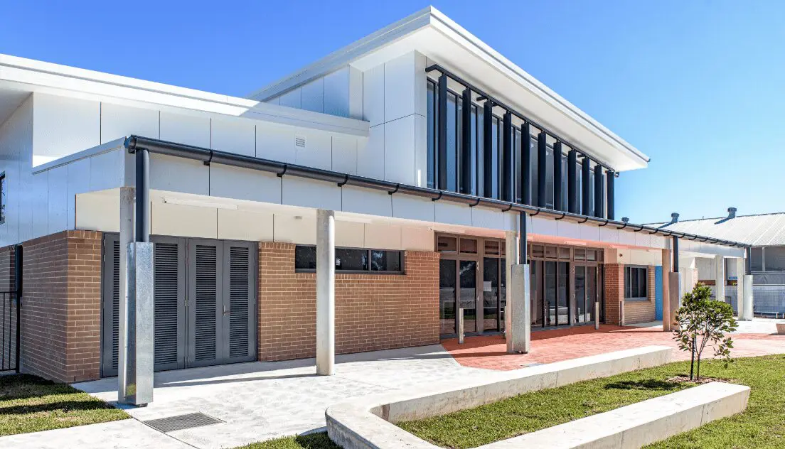 Modern new school building at Killarney Heights High, a key drawcard for many Killarney Heights property buyers and local families